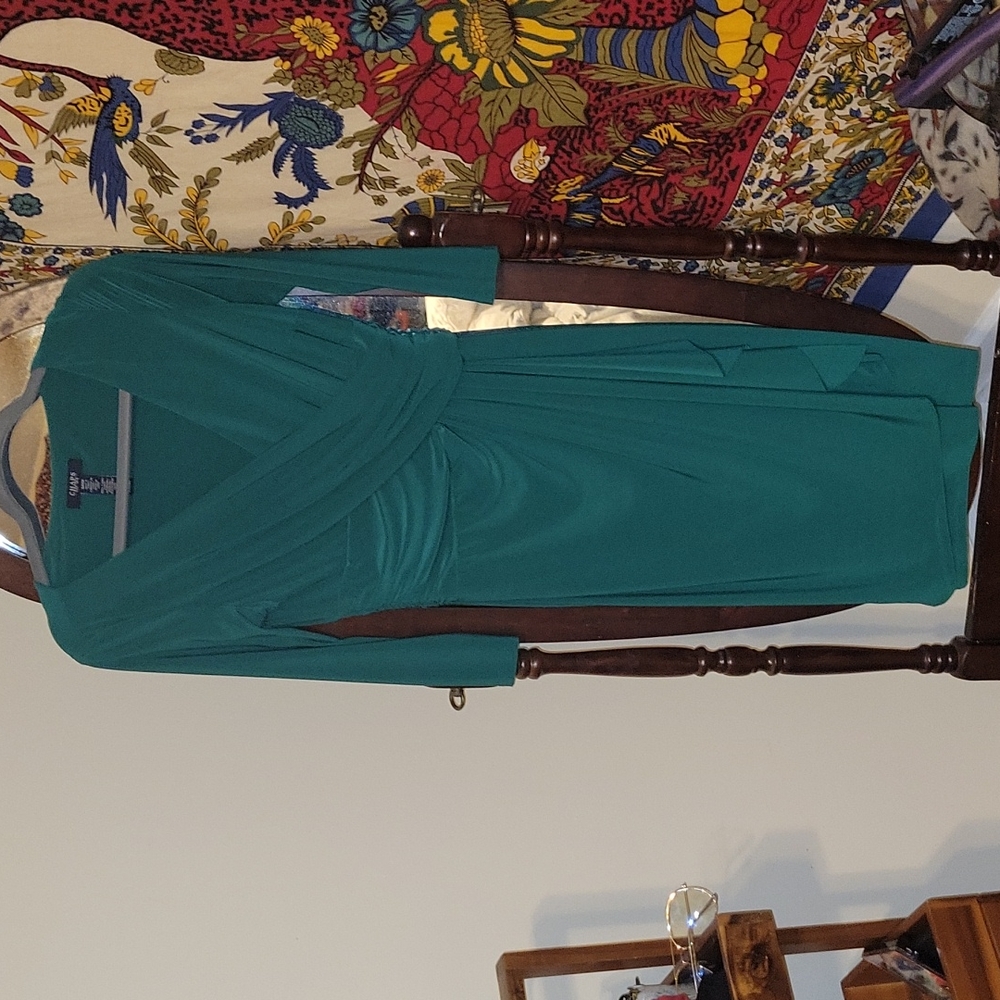 Chaps Emerald Green Dress